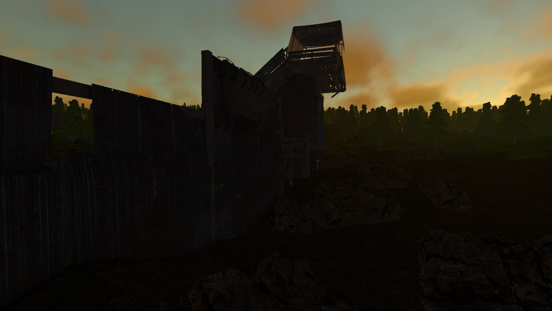Sunset during the day-night cycle