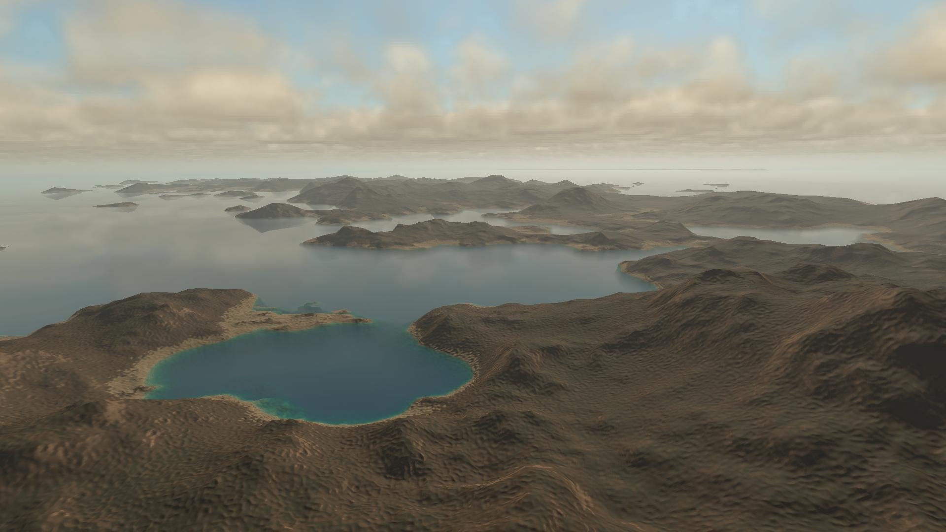 Open terrain at ground level