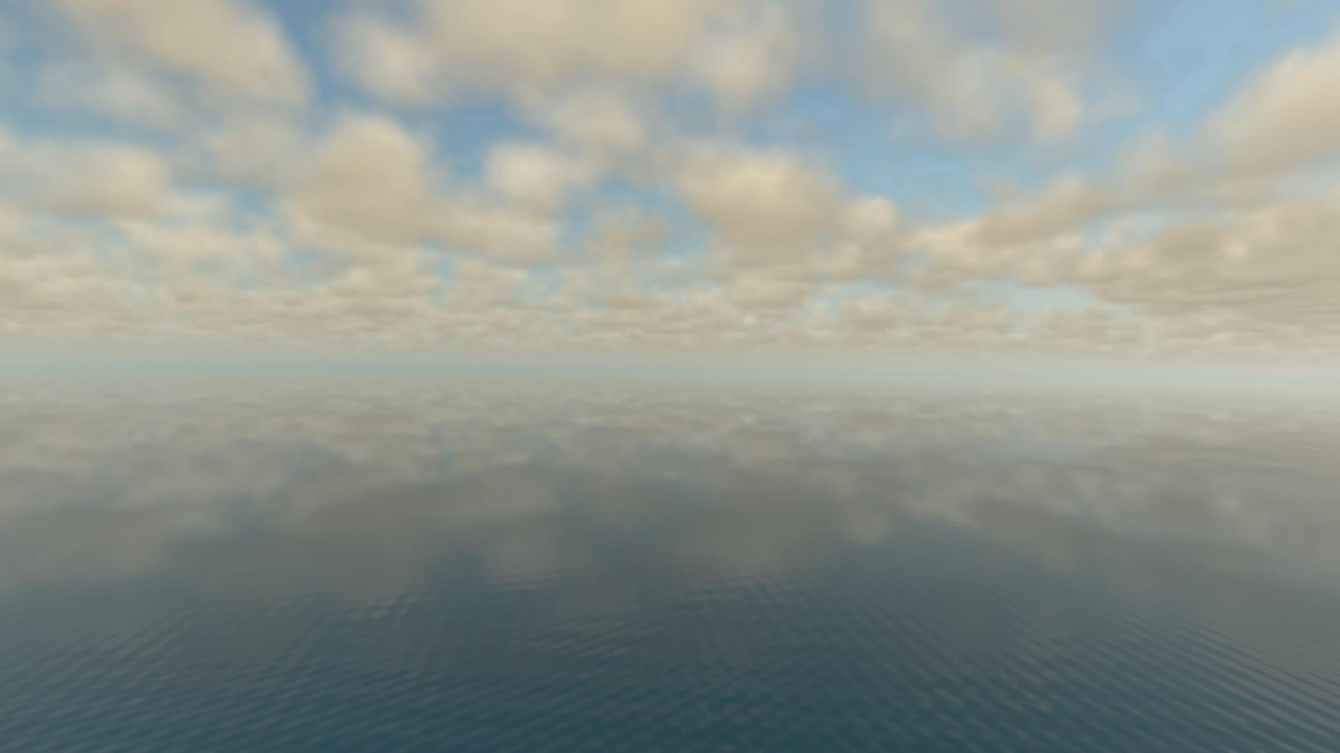 Planetary curvature visible on the open sea